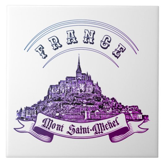 中世の修道院モン·サン·ミシェル。フランス。 タイル (正面)