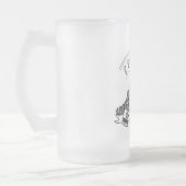 中世の修道院モン·サン·ミシェル。フランス。 フロストグラスビールジョッキ (左)