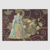 中世の優雅さと黄金の刺繍の切り離 薄葉紙 (正面)