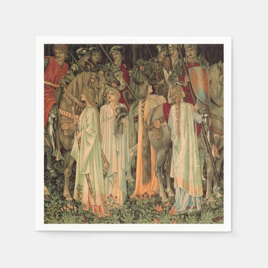 中世の円卓騎士 スタンダードカクテルナプキン (正面)