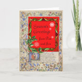 中世の写本の冬の季節のカード カード (正面)