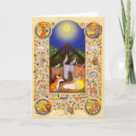 中世の出生とコルギのクリスマスカード カード