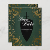 中世の剣 エレガント テーブルトップ ゲーマー 結婚式のお知らせ 招待状 (正面/裏面)