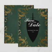 中世の剣 エレガント テーブルトップ ゲーマー 結婚式のご案内 招待状 (正面/裏面)