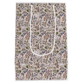 中世の動物のアワフルーアピンク抱き枕 ミディアムペーパーバッグ (裏面)