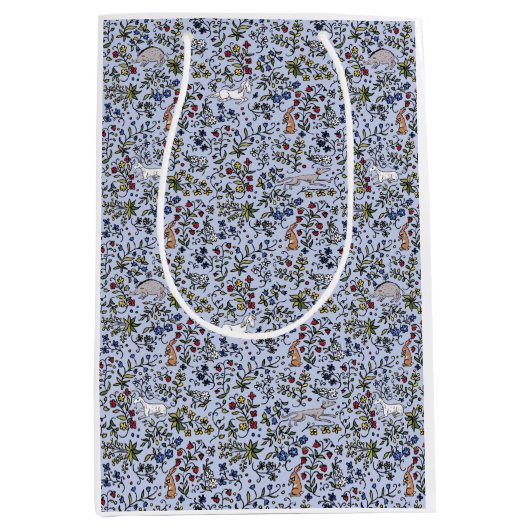 中世の動物のアワフルーアブルー抱き枕 ミディアムペーパーバッグ (正面)