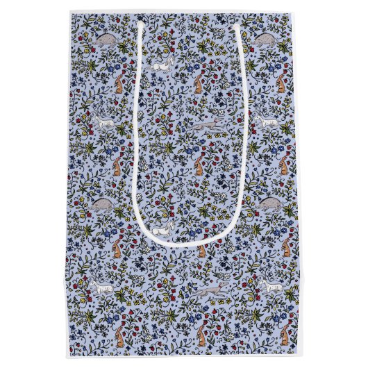 中世の動物のアワフルーアブルー抱き枕 ミディアムペーパーバッグ (裏面)