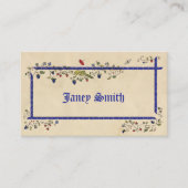 中世の動物のフラットなパーソナライズされたプレースカード プレイスカード (正面)