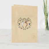 中世の動物の新郎新婦の結婚式プログラム プログラム (裏面)