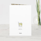 中世の動物ダイヤ結婚モンドのアニバーサリーカード カード (裏面)