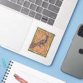 中世の動物寓話集 クジャク 1270年頃 シール (ノートパソコンとiPhone)