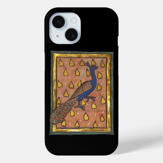 中世の動物寓話集　クジャク　1270年頃 Case-Mate iPhoneケース (裏面)