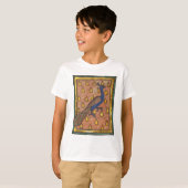 中世の動物寓話集 クジャク 1270年頃 Tシャツ (正面フル)