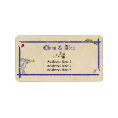 中世の動物差出人住所ラベル ラベル (正面)