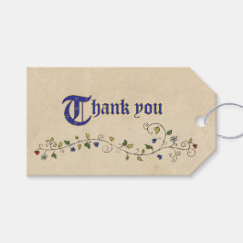 中世の動物感謝していあなたメッセージカード ギフトタグ