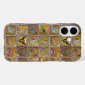 中世の動物,幻想的な動物,金ゴールド赤ブルー Case-Mate iPhoneケース (裏面 (横))