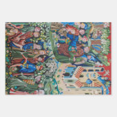 中世の包装紙 ラッピングペーパーシート (正面)