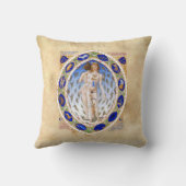 中世の医学占星術の錬金術原稿 クッション (裏面)