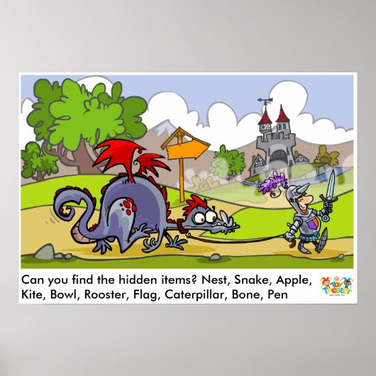 中世の単語検索ポスター ポスター (正面)