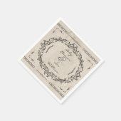 中世の原稿エレガントな結婚式 スタンダードカクテルナプキン (角)