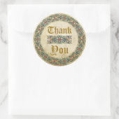 中世の原稿ゴシックサンキューラベル ラウンドシール (バッグ)