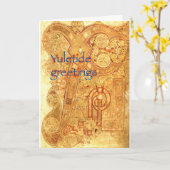 中世の原稿ユレイタイドカード カード (黄色い花)