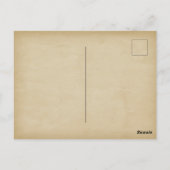 中世の古いスクロールワックスシールを保存する ポストカード (裏面)