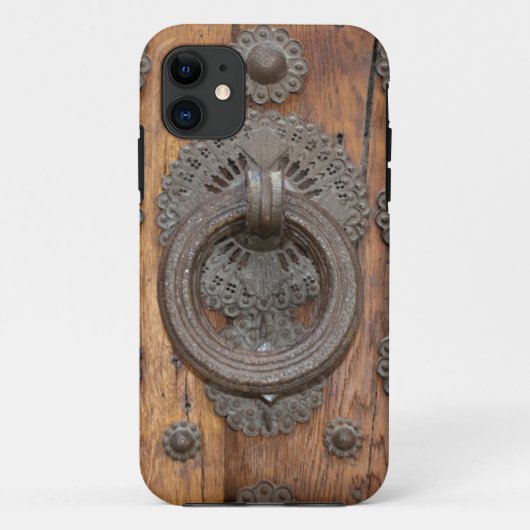 中世の古木製ドアの金属ノッカー  Case-Mate iPhoneケース (裏面)