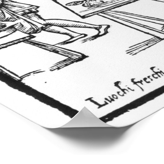 中世の台所 ポスター (角)