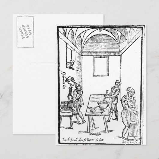 中世の台所 ポストカード (正面/裏面)