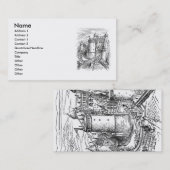 中世の城の名刺 名刺 (正面/裏面)