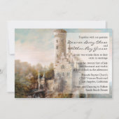 中世の城の結婚式招待状 招待状 (裏面)