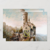 中世の城の結婚式招待状 招待状 (正面/裏面)