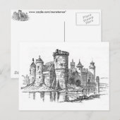 中世の城はがき ポストカード (正面/裏面)