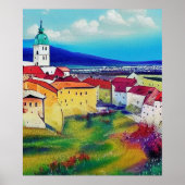 中世の城ニトラ絵画アートのポスター ポスター (正面)