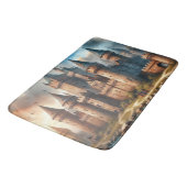 中世の城下町 – 夕暮れ時の静かな川|過去記事 バスマット (アングル)