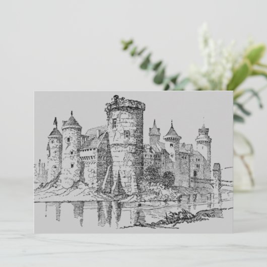 中世の城招待状 招待状 (スタンド正面)