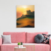 中世の城跡の油彩画 キャンバスプリント (インサイチュ (リビング))