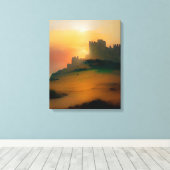 中世の城跡の油彩画 キャンバスプリント (インサイチュ (ウッドフロア))