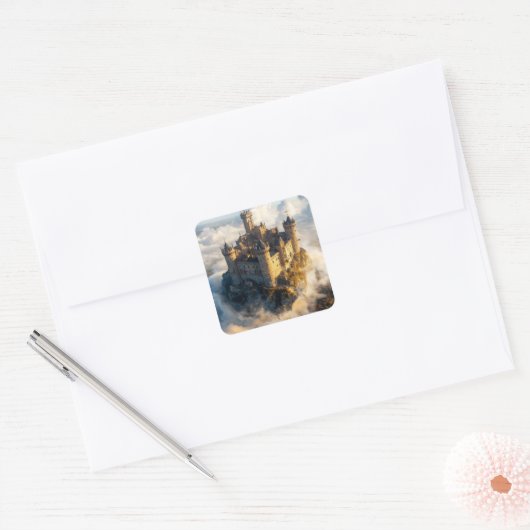 中世の城 スクエアシール (封筒)