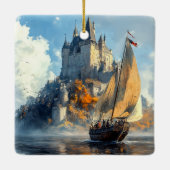 中世の城 セラミックオーナメント (裏面)