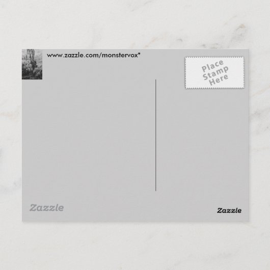 中世の城 ポストカード (裏面)