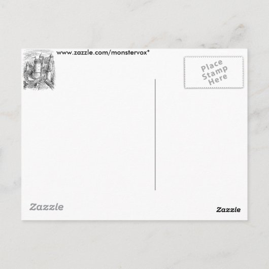 中世の城 ポストカード (裏面)