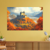 中世の城（丘） キャンバスプリント (インサイチュ (リビング))