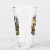 中世の城 – 夕暮れ時と大気 タンブラーグラス (左)