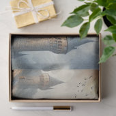 中世の城 – 夕暮れ時と大気 薄葉紙 (ギフト)