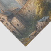 中世の城 – 夕暮れ時と大気 薄葉紙 (詳細)