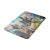 中世の城 – 山の谷 – 風景 バスマット (アングル)