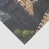 中世の城 – 山の谷 – 風景 薄葉紙 (詳細)