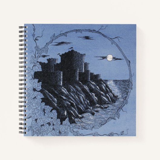 中世の城（青） ノートブック (正面)